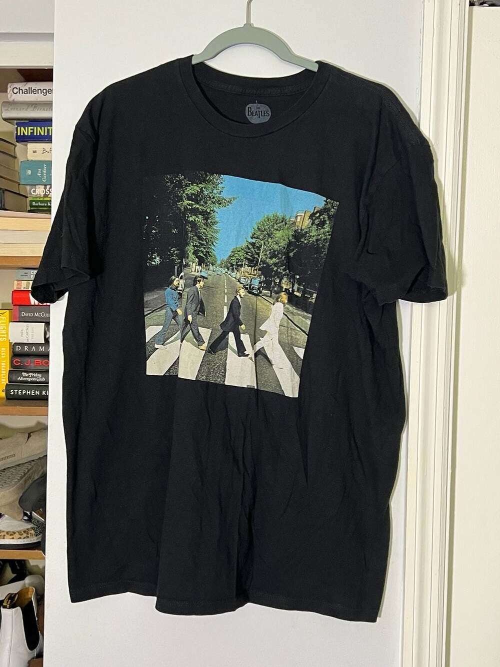 The Beatles Abbey Road Album Cover Graphic Black T-Shirt